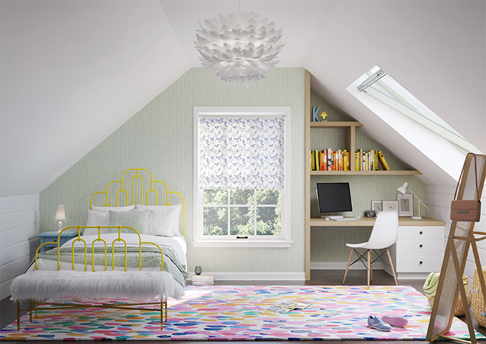 Butterfly, Pastel Blue - Roller Blind - Image 8